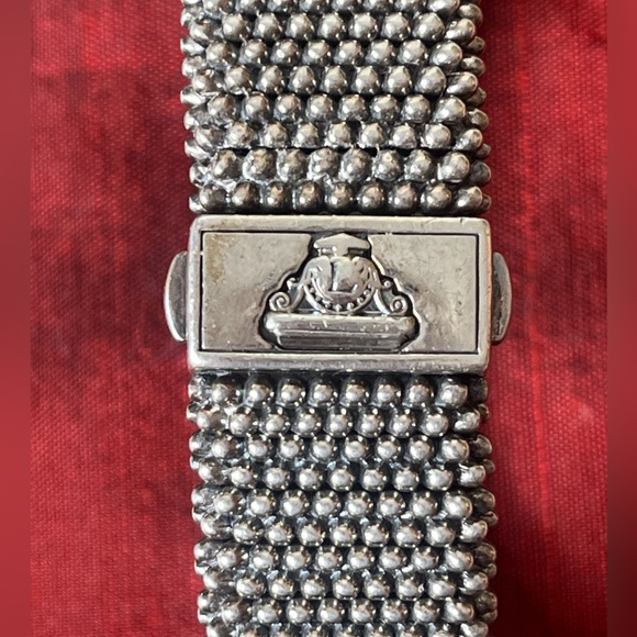 š¤RAREš¤LAGOS WIDE SIGNATURE CAVIAR BEADED BRACELET w/ Lagos Pouch - Picture 2 of 11
